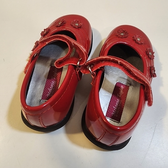 Melanie Taylor girls red Mery Jane shiny shoes size 6M - Picture 4 of 9